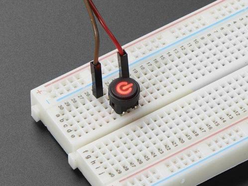 Mini Illuminated Momentary Pushbutton - Red Power Symbol ..., Hobby en Vrije tijd, Elektronica-componenten, Verzenden