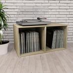 Opbergbox voor LP&#39;s 71x34x36 cm spaanplaat sonoma eik...