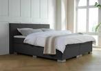 ACTIE! Boxspring Milano 140 200 Antraciet, Huis en Inrichting, Verzenden, Nieuw, 140 cm, Twijfelaar