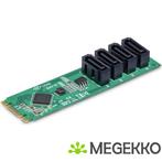 StarTech.com 4-Port M.2 naar SATA Adapter Kaart, M.2 PCIe, Computers en Software, Netwerkkaarten, Verzenden, Nieuw, Startech