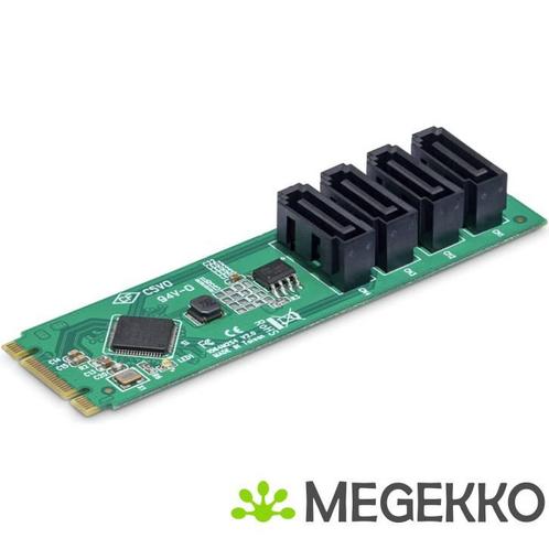 StarTech.com 4-Port M.2 naar SATA Adapter Kaart, M.2 PCIe, Computers en Software, Netwerkkaarten, Nieuw, Verzenden