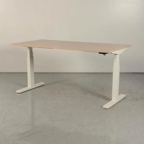 Elektrisch zit-sta bureau Solidesk - Licht eiken - 160 x 80, Huis en Inrichting, Bureaus, Ophalen of Verzenden