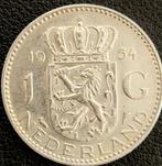 Nederlandse zilveren Gulden 1954, Postzegels en Munten, Munten | Nederland, Verzenden, Koningin Juliana, Losse munt, Zilver