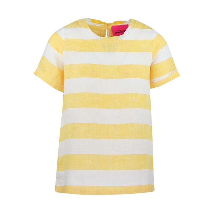 Frogbox • gestreepte linnen shirt • 36, Kleding | Dames, Tops, Geel, Nieuw, Maat 36 (S), Verzenden