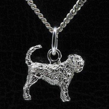 Zilveren Bouvier ketting hanger - oren ongecoupeerd staar..., Sieraden, Tassen en Uiterlijk, Kettinghangers, Verzenden
