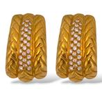 Oorbellen - 18 karaat Geel goud, 18K Geelgoud en 1.08ct, Sieraden, Tassen en Uiterlijk, Oorbellen, Nieuw