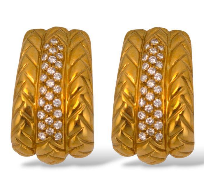 Oorbellen - 18 karaat Geel goud, 18K Geelgoud en 1.08ct, Sieraden, Tassen en Uiterlijk, Oorbellen