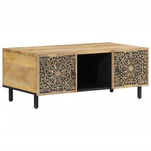 Massief Mangohouten Salontafel - Uniek! | Tweedekansje |..., Huis en Inrichting, Tafels | Salontafels, 50 tot 100 cm, Rechthoekig