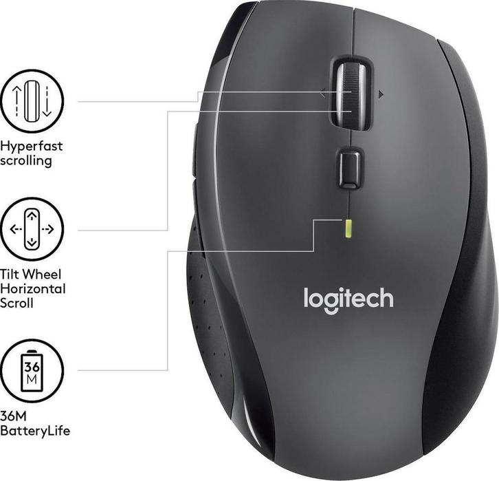 Logitech M705 - Draadloze Marathon Muis, Computers en Software, Muizen, Verzenden