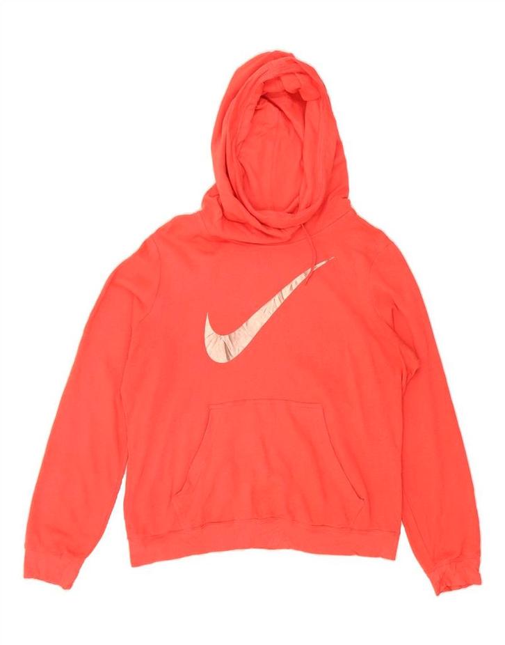 NIKE Womens Oversized Graphic Hoodie Jumper UK 16 Large Pink, Kleding | Dames, Truien en Vesten, Verzenden