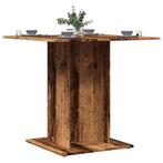 vidaXL Eettafel 80x80x75 cm bewerkt hout oud houtkleurig, Huis en Inrichting, Tafels | Eettafels, Verzenden, Nieuw