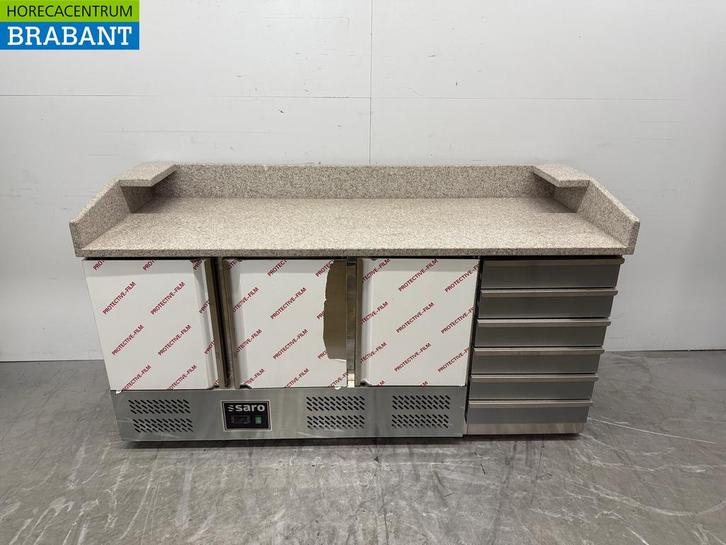 RVS Saro Pizzawerkbank 188,5 cm 230V Horeca, Zakelijke goederen, Horeca | Keukenapparatuur, Nieuw zonder verpakking, Ophalen of Verzenden