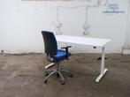 Maro | Zit-Sta bureau | Wit blad | Wit frame | BT399, Verzenden, Gebruikt