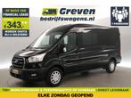Ford Transit 350 2.0 TDCI L3H2 DC 7 Pers Airco Cruise €343pm, Zwart, Nieuw, Ford, Handgeschakeld