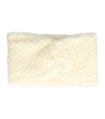 Haarband Twist Fake Fur Gebreid Creme, Nieuw