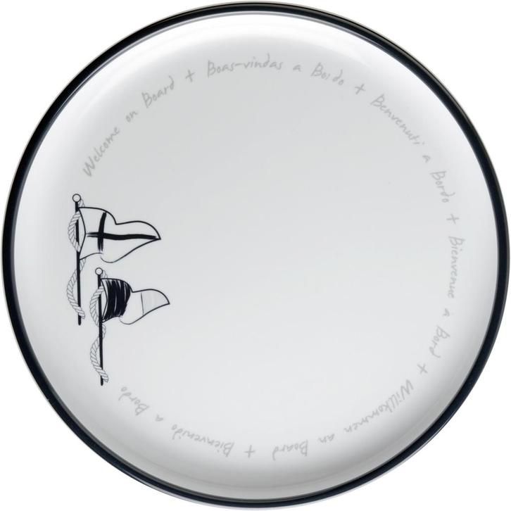 Scheepsservies Diepe borden Welcome on Board (6 st), Watersport en Boten, Overige Watersport en Boten, Nieuw, Ophalen of Verzenden