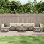 vidaXL 7-delige Loungeset met kussens poly rattan, Verzenden, Nieuw, Rotan, Loungeset