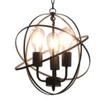 vidaXL Hanglamp rond 3xE27 zwart, Verzenden, Nieuw