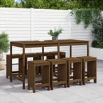 vidaXL 9-delige Tuinbarset massief grenenhout honingbruin, Tuin en Terras, Tuinsets en Loungesets, Verzenden, Nieuw, Meer dan 8 zitplaatsen
