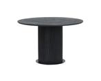 Eettafel Congo Rond 120 cm Acacia - Zwart, Huis en Inrichting, Ophalen of Verzenden, Nieuw