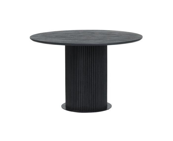 Eettafel Congo Rond 120 cm Acacia - Zwart, Huis en Inrichting, Tafels | Eettafels, Nieuw, Ophalen of Verzenden