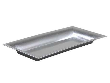 Onderbord zilver silver washed 28-12*3 cm. rechthoek plate, Hobby en Vrije tijd, Knutselen, Nieuw, Ophalen of Verzenden