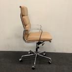 Design bureaustoel, Vitra soft Pad Chair EA 219, bruin leder, Ergonomisch, Gebruikt, Ophalen of Verzenden, Bureaustoel