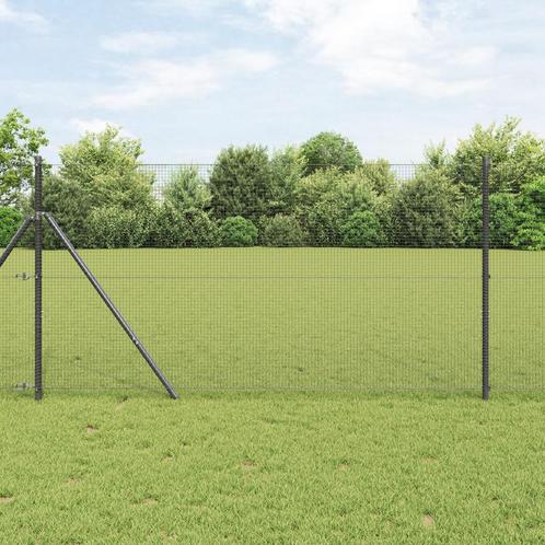 vidaXL Gelaste Draadomheining met 13 Posts Grijs 1.4x25 m, Tuin en Terras, Schuttingen, Nieuw, IJzer, Verzenden