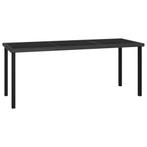 vidaXL Tuintafel 180x70x73 cm poly rattan zwart, Verzenden, Nieuw