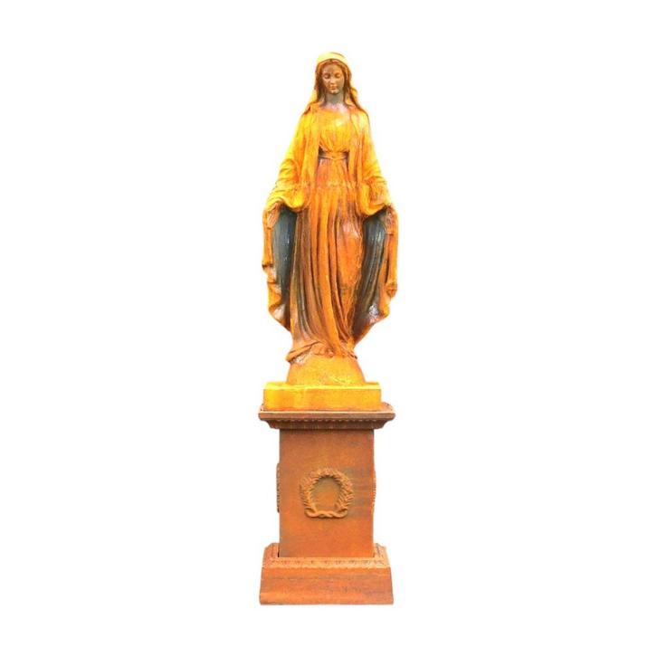 Maria - op sokkel - gietijzer - 180 cm - rustieke decoratie, Huis en Inrichting, Woonaccessoires | Overige, Ophalen of Verzenden