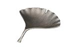 Decoratieve kom GINKGO 33cm zilver handgemaakt metaal -, Ophalen of Verzenden, Nieuw