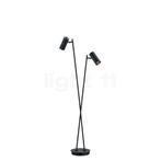 Hell Polo Vloerlamp 2-lichts, zwart - 130 cm (Verlichting), Huis en Inrichting, Lampen | Vloerlampen, Verzenden, Nieuw