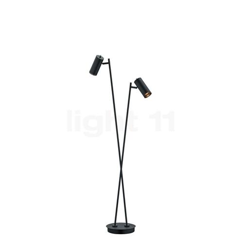 Hell Polo Vloerlamp 2-lichts, zwart - 130 cm (Verlichting), Huis en Inrichting, Lampen | Vloerlampen, Nieuw, Verzenden