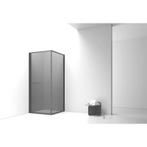 Douchecabine 90x90x200cm Mat Zwart Rook Glas (Douchecabines), Ophalen of Verzenden, Nieuw