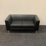 2-zits bank zwart skai leder, (bxd) 145x75 cm, zwart -, Huis en Inrichting, Banken | Bankstellen, Ophalen of Verzenden, Gebruikt