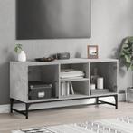 vidaXL Tv-meubel met glazen deuren 102x37x50 cm betongrijs, Huis en Inrichting, Kasten | Televisiemeubels, 100 tot 150 cm, Verzenden