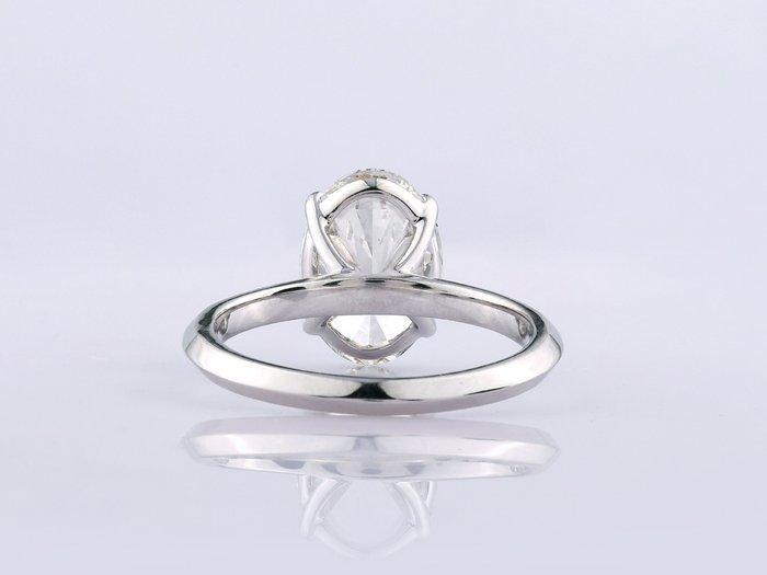Ring - 14 karaat Witgoud - 3.00ct. tw. Diamant (Lab-grown), Sieraden, Tassen en Uiterlijk, Ringen