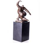 Figuur - Moderne Bronzefigur Weiblicher Akt - Brons, Marmer