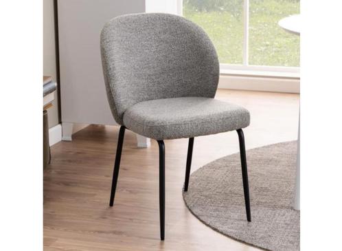 Outlet prijs: Eetkamerstoel Patricia - Stof Grijs, Huis en Inrichting, Stoelen, Verzenden