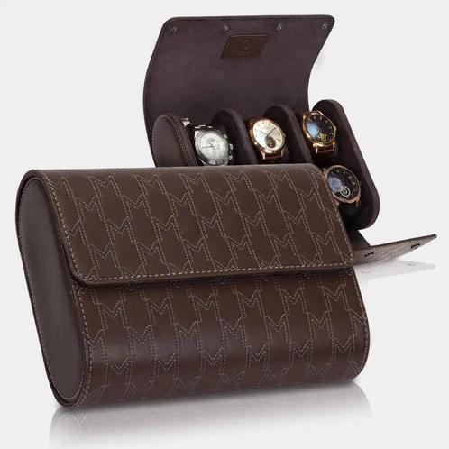 Horlogerol Bruin leder 6 Horloges Modalo, Sieraden, Tassen en Uiterlijk, Horloges | Heren, Nieuw, Verzenden