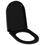 vidaXL Toiletbril soft-close met quick-release ontwerp zwart, Nieuw, Verzenden