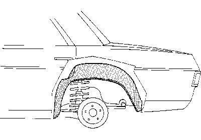 Binnenscherm rechts achter |  Mercedes w114, Mercedes w115, Auto-onderdelen, Carrosserie en Plaatwerk, Ophalen of Verzenden
