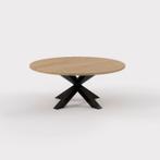 Eettafel Neo Rond Eikenhout stalen kruis onderstel