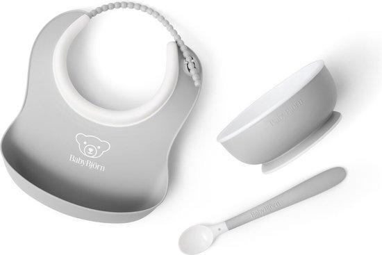 BabyBjörn Babyservies 3-delig Grijs, Huis en Inrichting, Keuken | Servies, Verzenden