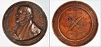 Large bronze medal Les Liberaux Belges A Eugene Sue, Verzenden
