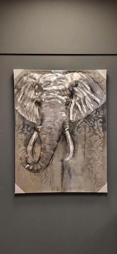 3D Olieverf schilderij Olifant van Ter Halle, Huis en Inrichting, Woonaccessoires | Overige, Nieuw, Ophalen of Verzenden