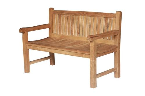 Balmoral Teak Tuinbank | 130 breed, Tuin en Terras, Tuinbanken, Nieuw, Verzenden