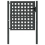 Stalen Tuinpoort met Dicht Gaas – Antraciet, Verzenden, Nieuw