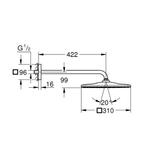 Regendoucheset Grohe Rainshower Mono Cube 31 cm met Wandarm, Ophalen of Verzenden, Nieuw