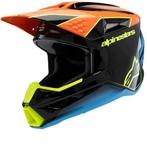 Alpinestars S-M3 Youth Fray Zwart Oranje Geel Fluo Offroad, Motoren, Kleding | Motorhelmen, Verzenden, Nieuw met kaartje, Offroadhelm